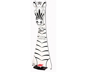 Zebra Foot Pedal Hand Sanitizer Stand